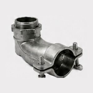 Conector curvo para tubo zapa
